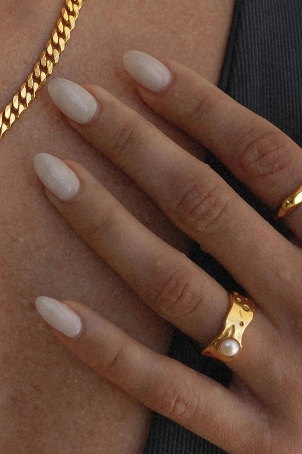 Vintage Naturlig Guld Pärla Ring