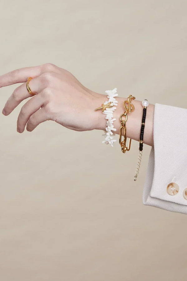 Länk - Guld T-Bar Armband