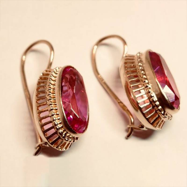 Zara - Roséguld Kristallörhängen