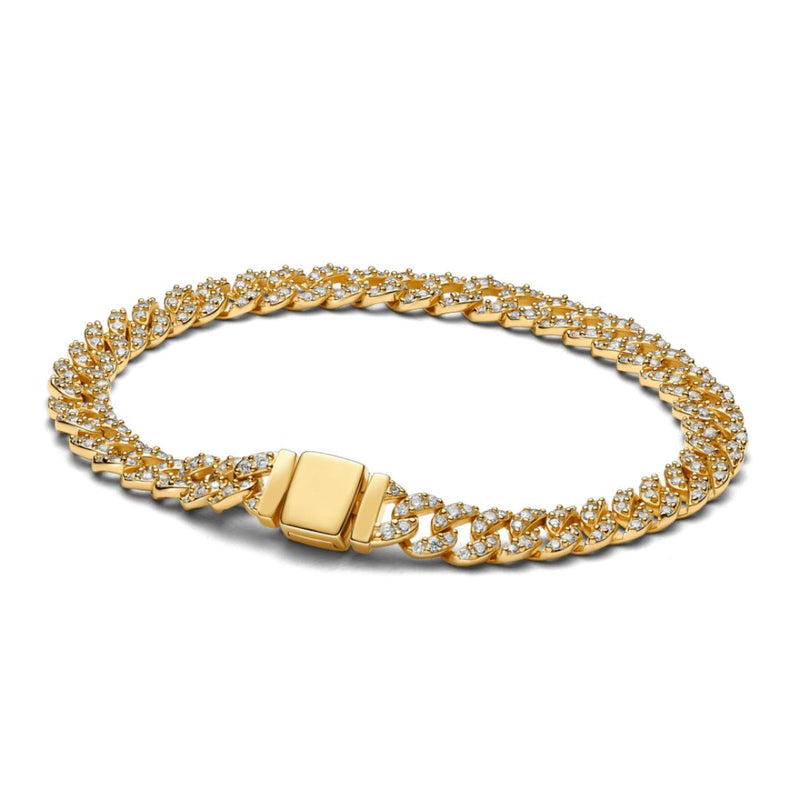 Cubo - 18K Guld Moissanite Kubanska Armband