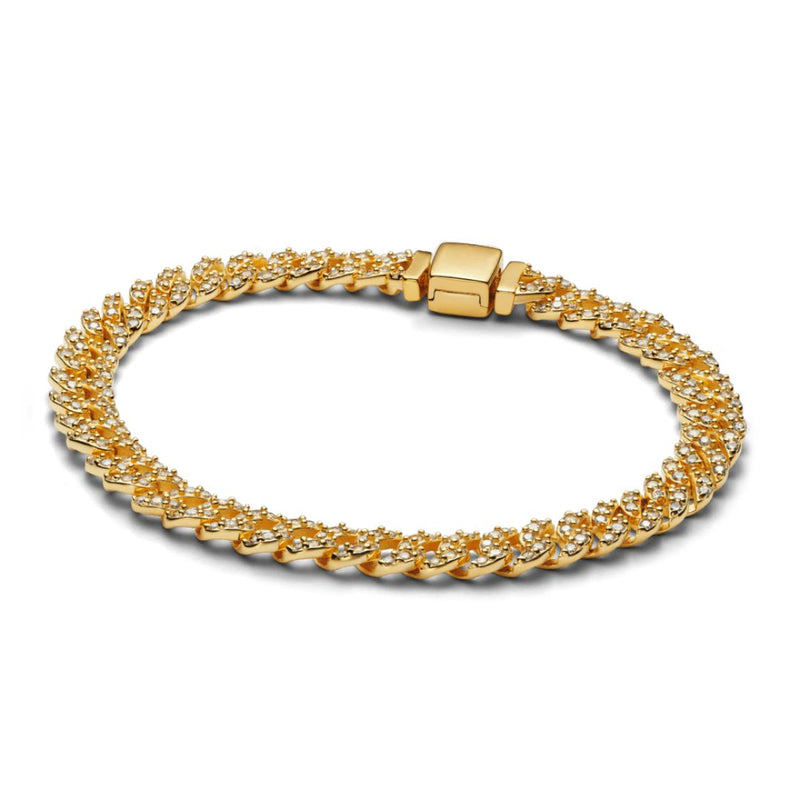 Cubo - 18K Guld Moissanite Kubanska Armband