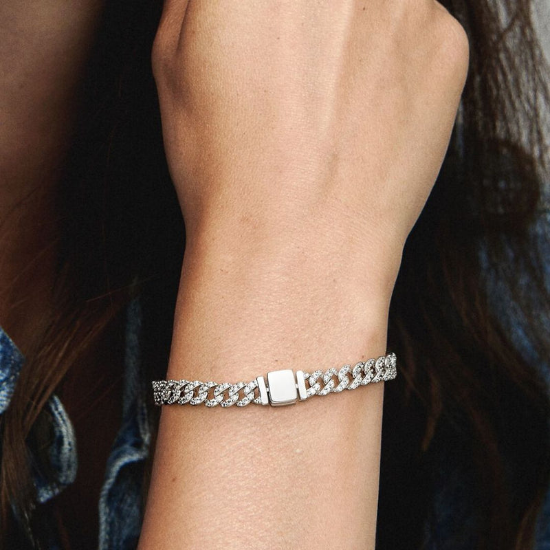 Cubo - 18K Guld Moissanite Kubanska Armband