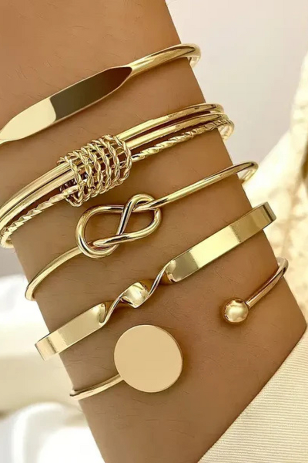 Knotted - Guld Elegance armbandsset