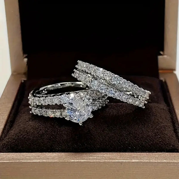 Eterna - 18K Guld Radiance Ring Set