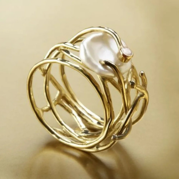 Lunara - Vintage Guld Ring för Kvinna