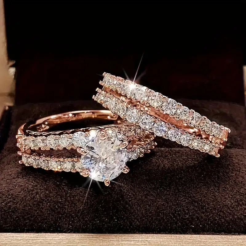 Eterna - 18K Guld Radiance Ring Set