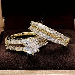 Eterna - 18K Guld Radiance Ring Set
