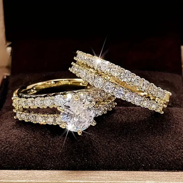 Eterna - 18K Guld Radiance Ring Set