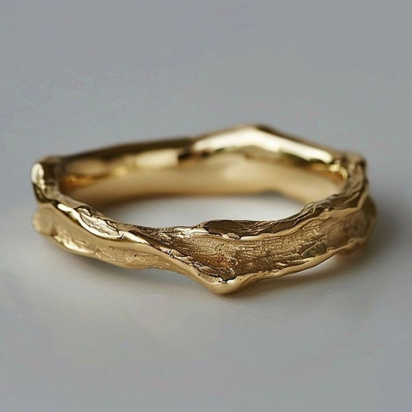 Vintage ring i smideguld