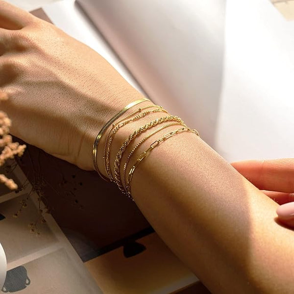 Vernetta - 16K Guld Armbandsset