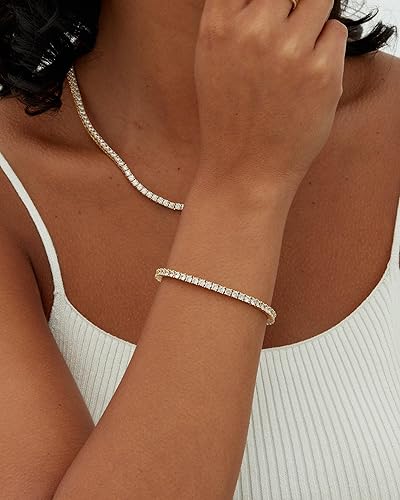 Lustra - 18K Guld Moissanite Tennisarmband