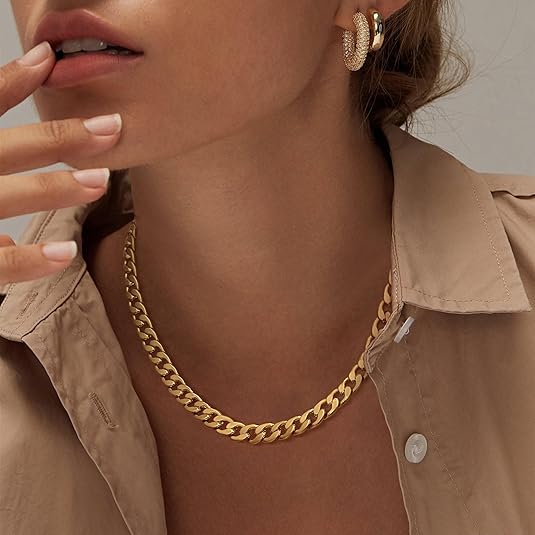 Cavaro - 18K Guld Chunky Kubansk Kedja
