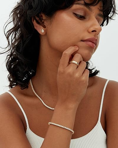 Lustra - 18K Guld Moissanite Tennisarmband