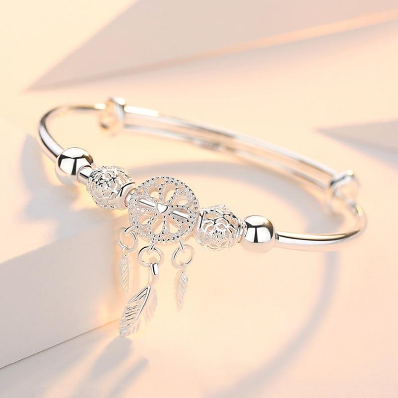 Justérbart Drömfångararmband i 925 Sterling Silver