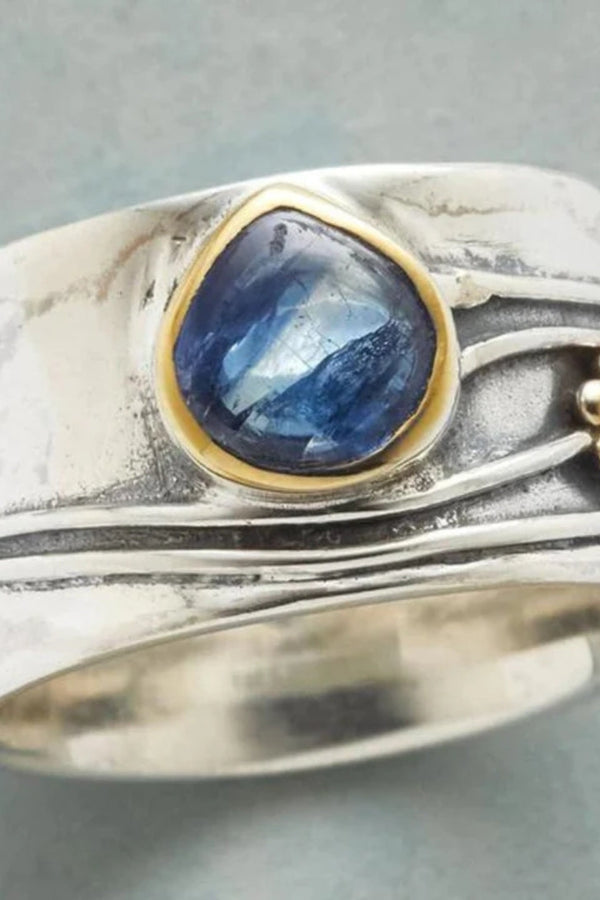 Vintage ring med blå sten