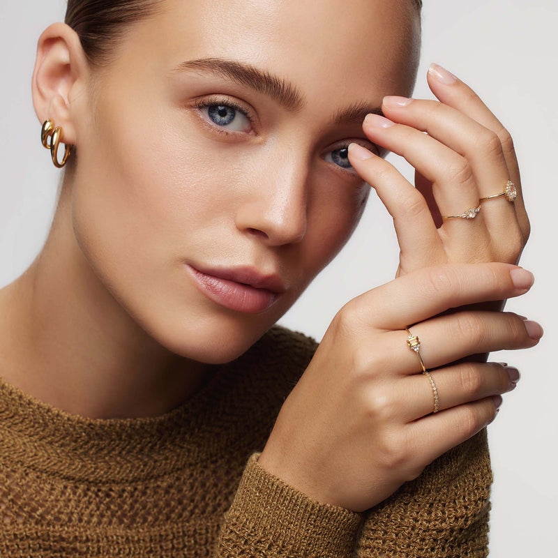 Muse - 14K Guld Månestensring