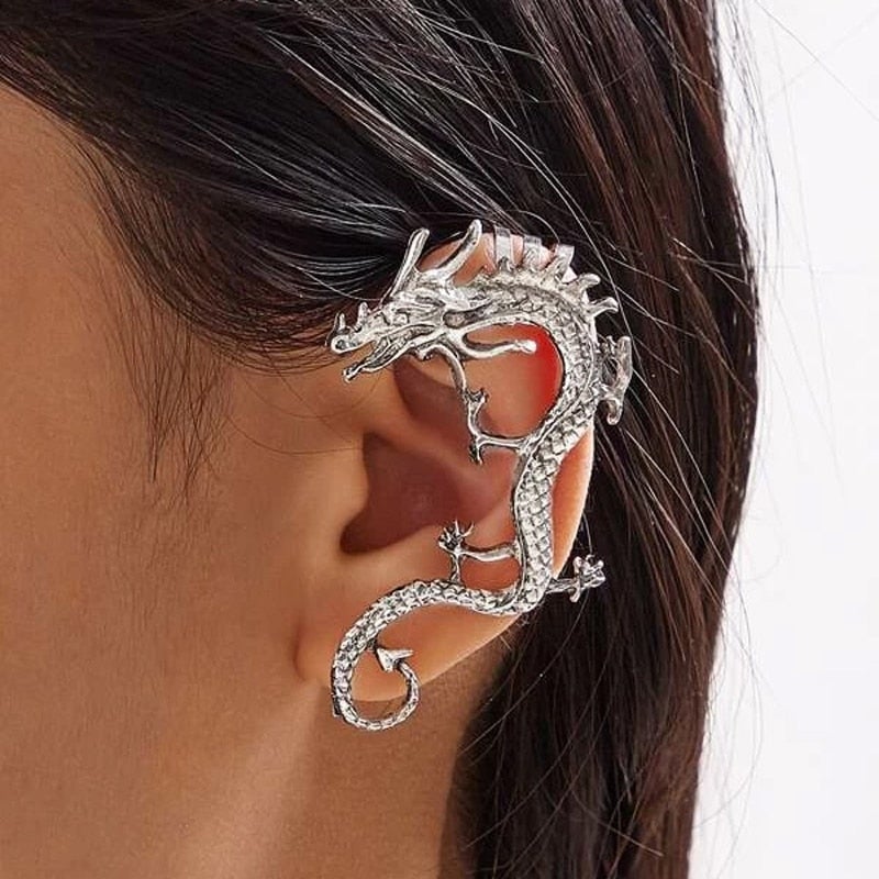 Charm - Silver Dragon Örhängen