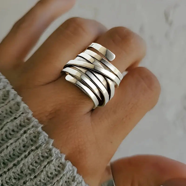 Hazel - Vintage Tykkelag Silver Ring