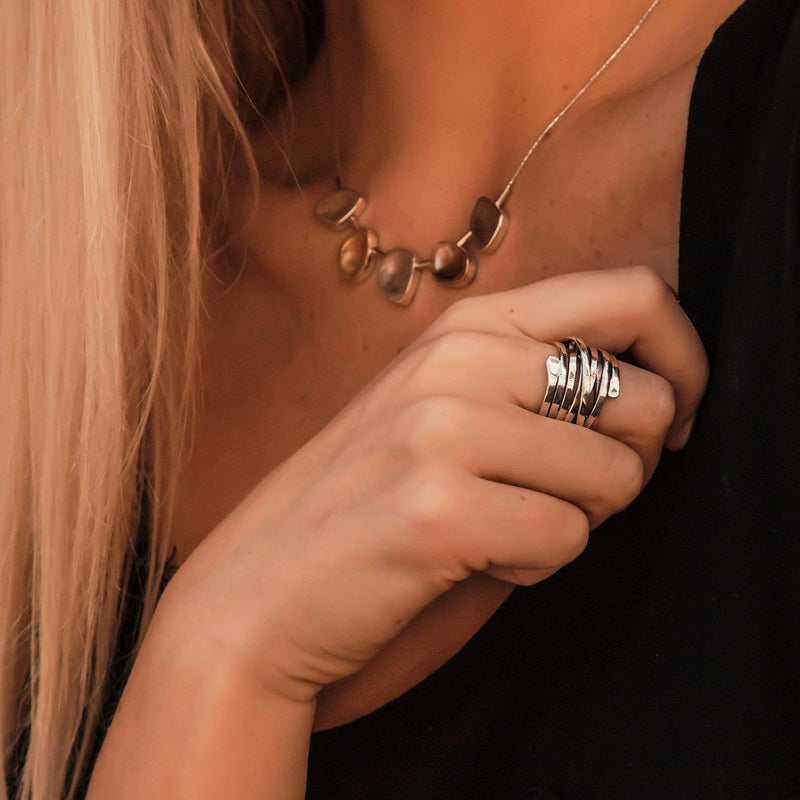 Bliss - Vintage silverring med Laget-design