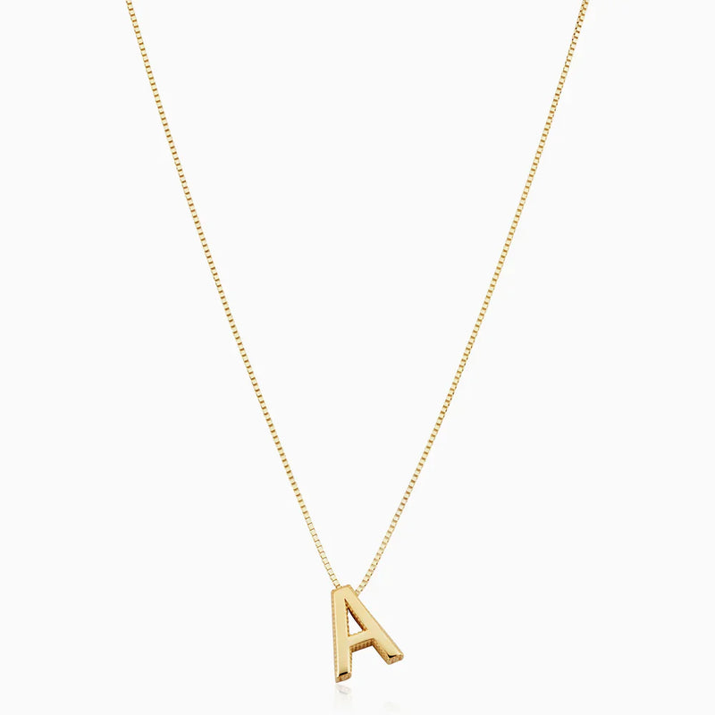 LoveNote - 18K Guld Bokstav Initial Halsband