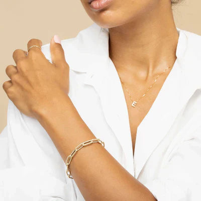 LoveNote - 18K Guld Bokstav Initial Halsband