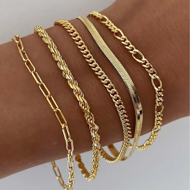 Ellis - 16K Guld Armbandsset