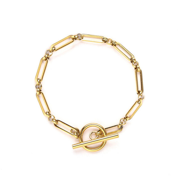 Länk - Guld T-Bar Armband