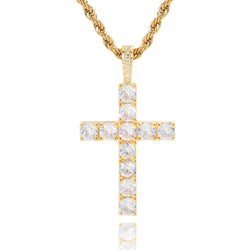 Faith - 18K Guld Moissanite Kors Kedja