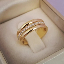 Elegance - Dubbel Zirkonia Inlagd Ring