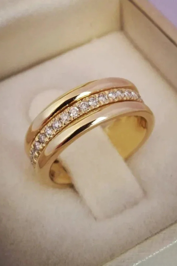 Elegance - Dubbel Zirkonia Inlagd Ring