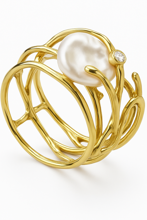Lunara - Vintage Guld Ring för Kvinna