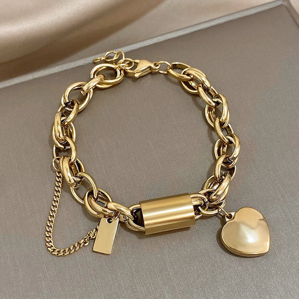Heartened - 18K Guld Chunky Armband