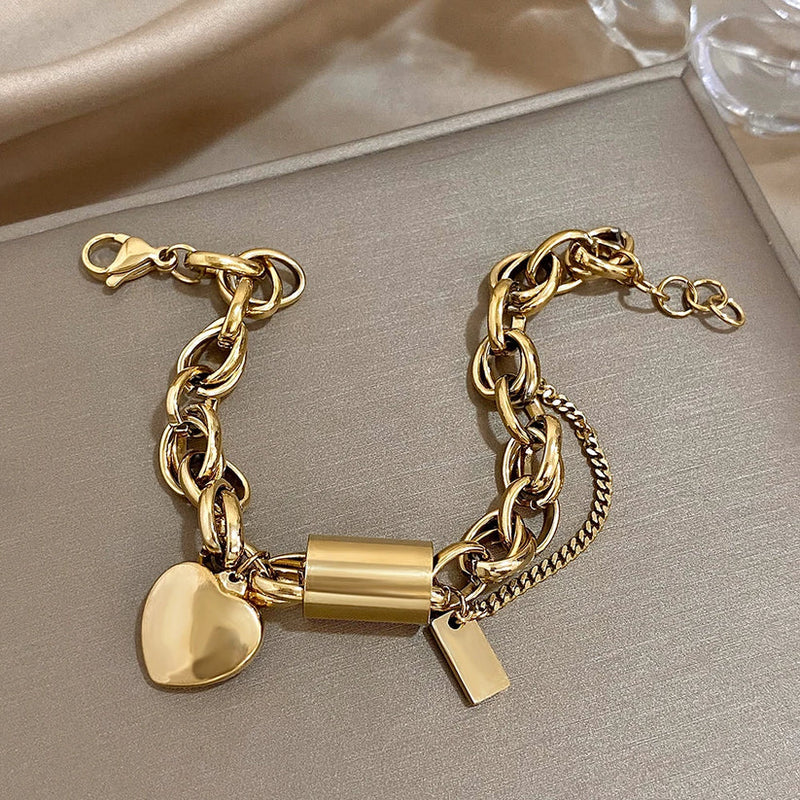 Heartened - 18K Guld Chunky Armband
