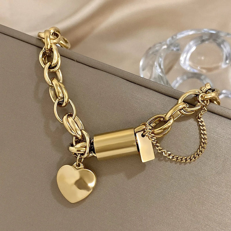 Heartened - 18K Guld Chunky Armband