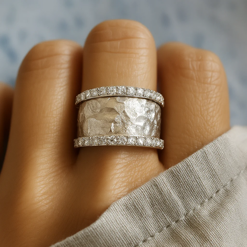 Lina - Vintage Silverring för Kvinnor