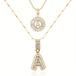Initiale - Halsbandset med Guld Moissanite Bokstav