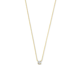 Clea - 14K Guld Moissanite Sten Halsband