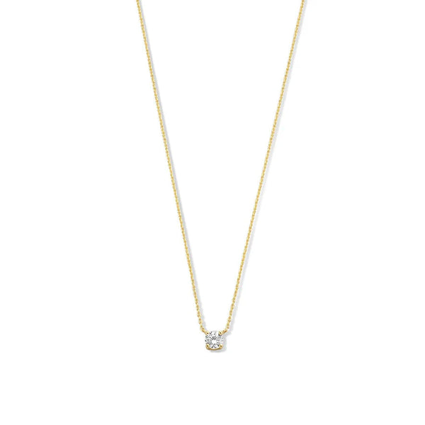 Clea - 14K Guld Moissanite Sten Halsband