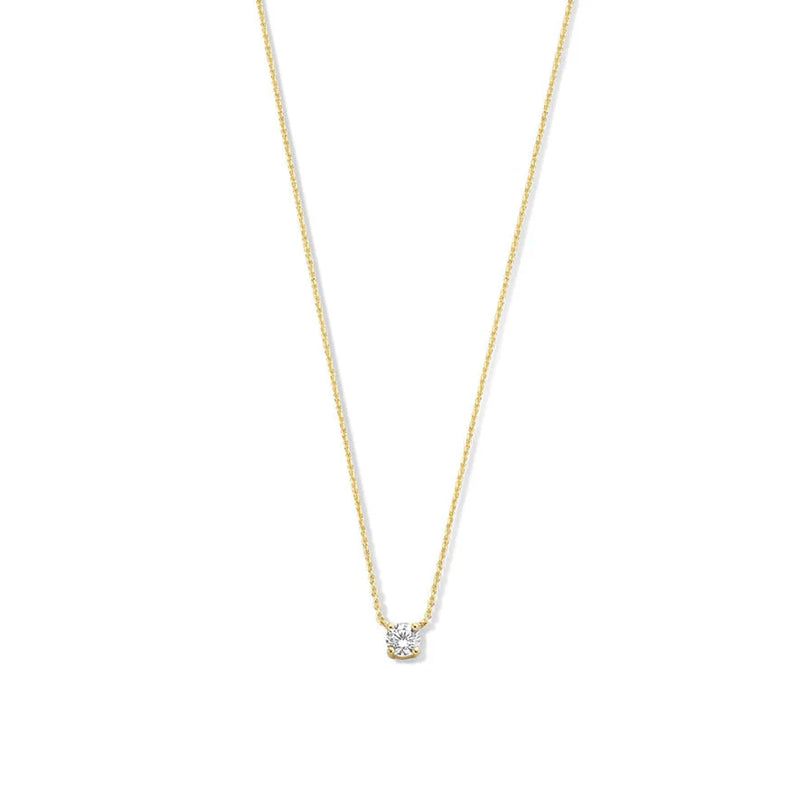 Clea - 14K Guld Moissanite Sten Halsband