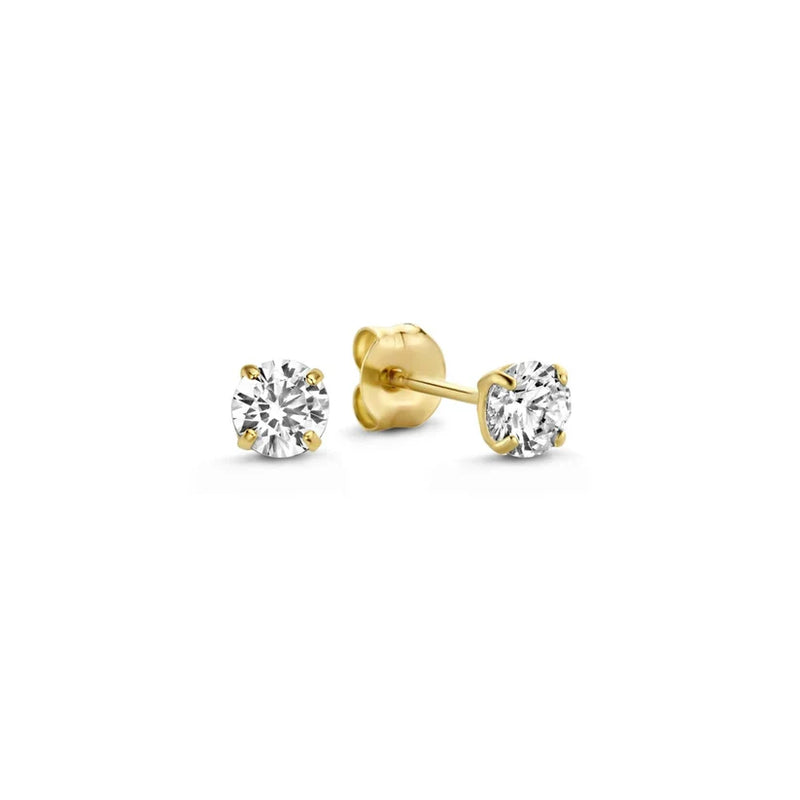 Larmes - 14K Guld Sten Örhängen Set