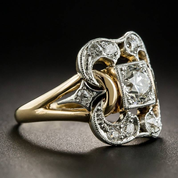 Radiance - Klassisk vintage ring med zirkonia