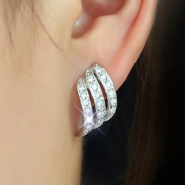 Eleganta Lis Silver Earrings