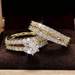 Eterna - Guldglans Ring Set