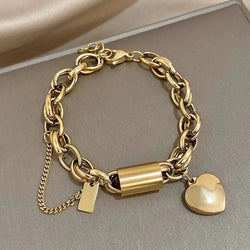 Heartened - Guld Chunky Armband