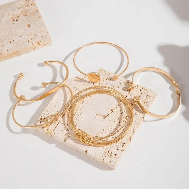 Knotted - Guld Elegance armbandsset