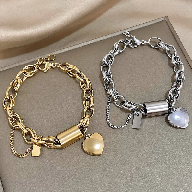 Heartened - Guld Chunky Armband