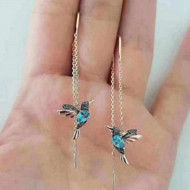 Kolibra - Zirkonia Halsband och Örhängen Set