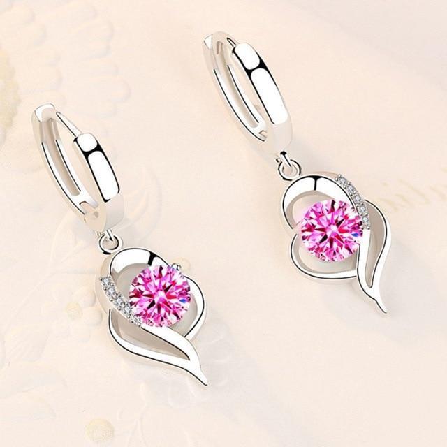 Gleam - Eleganta silverörhängen med zirkonstenar