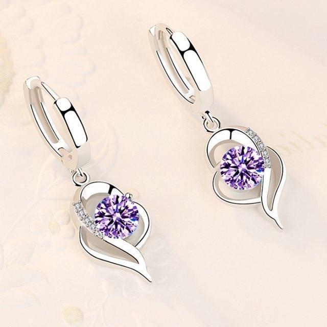 Gleam - Eleganta silverörhängen med zirkonstenar