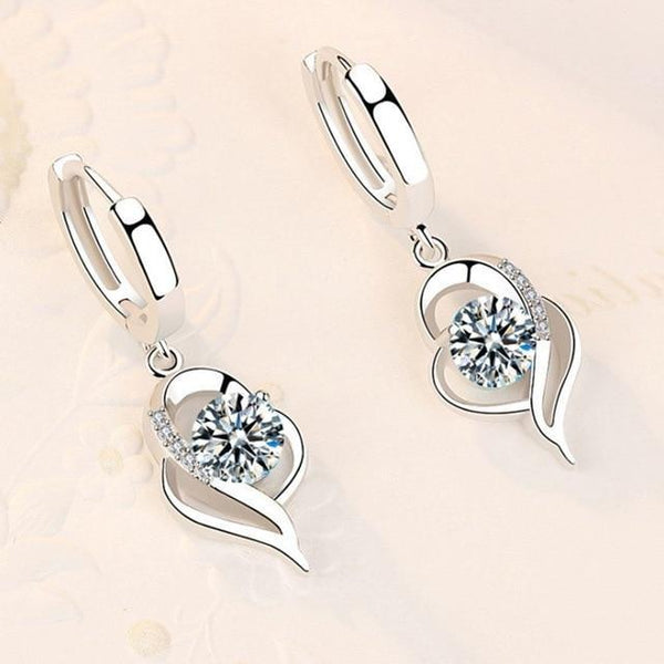 Gleam - Eleganta silverörhängen med zirkonstenar